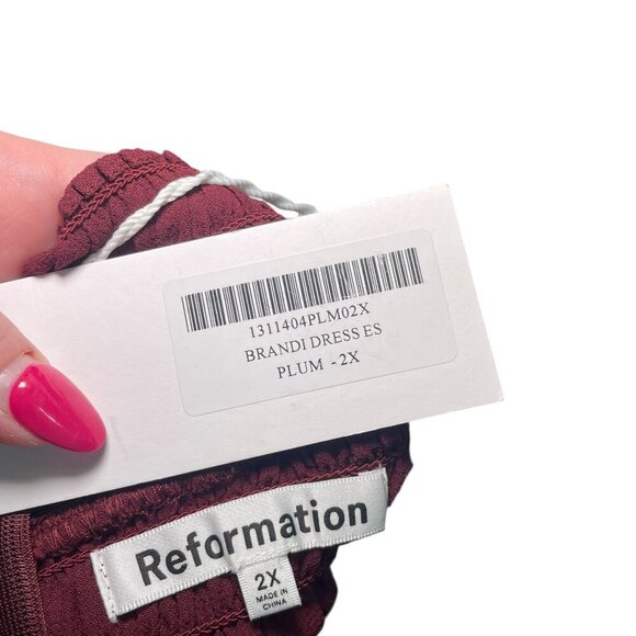 Reformation Brandi Dress | Plum | Size 2X | NWT - Picture 2 of 5